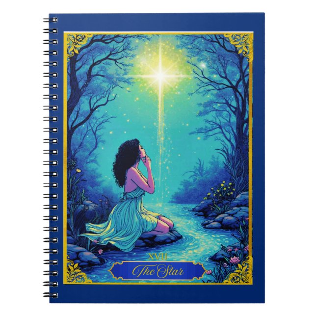 Tarot Card Illustration, The Star Notebook (Front)