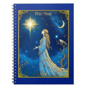 Tarot Card Illustration, The Star Notebook
