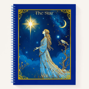 Tarot Card Illustration, The Star Notebook