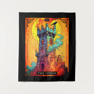 Tarot Card Illustration, The Tower Tapestry