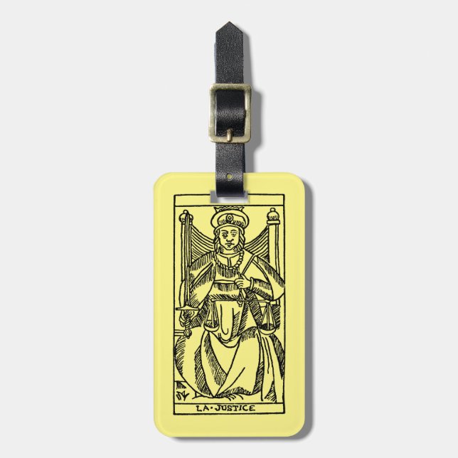 Tarot Card: Justice Luggage Tag (Front Vertical)