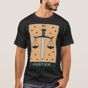 Tarot Card Justice Mystical Cards Occult Magic T-Shirt