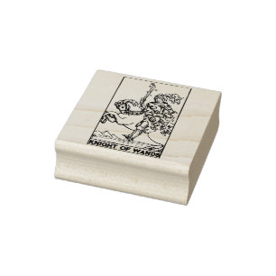 Tarot Card: Knight of Wands Personalised Rubber Stamp