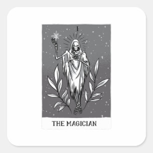 Tarot Card - Magician Witch Square Sticker
