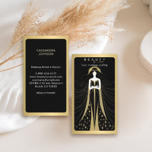 Tarot Card Makeup Hairdresser Aesthetician Black