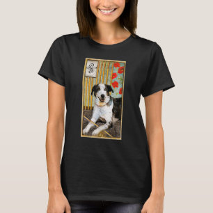 Tarot Card Nine Of Wands And Dog Cosmic Graphic Do T-Shirt