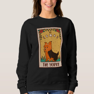 Tarot Card Occult Magic Occultism Dog Yorkie Sweatshirt