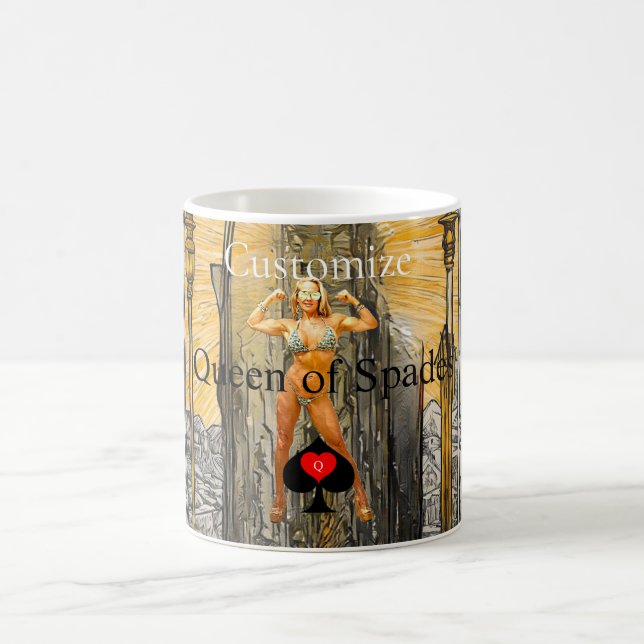 Tarot Card Queen of Spades Thunder_Cove Coffee Mug (Center)