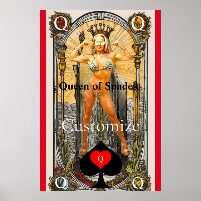 Tarot Card Queen of Spades Thunder_Cove Poster (Front)