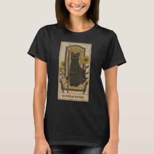 Tarot Card Queen Of Wands And Black Cats Graphic O T-Shirt
