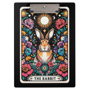 Tarot Card Rabbit   Mystical Bunny Divination Clipboard