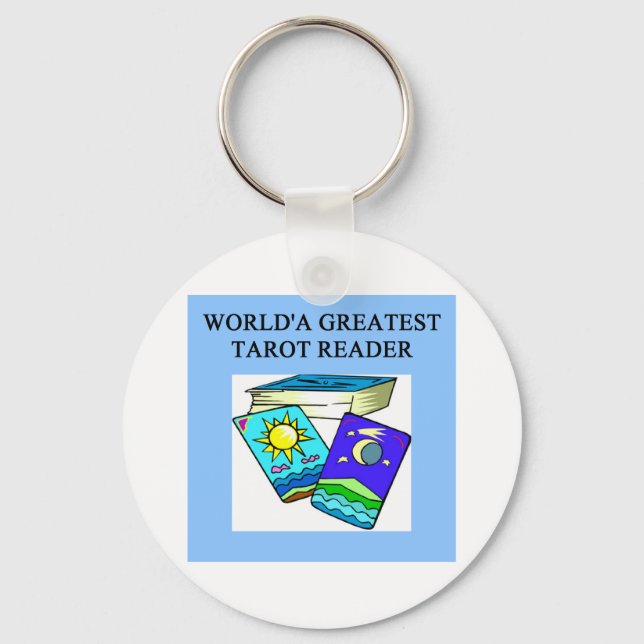 tarot card reader reading design key ring (Front)