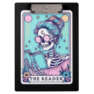 Tarot Card Skeleton Reader – Gothic Skeleton Clipboard