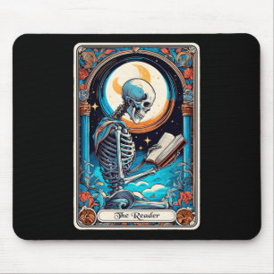 Tarot Card Spooky Teacher The Reader Skeleton Hall Mouse Pad