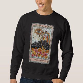 Tarot Card The Audacity Skeleton Mystical Eye Aest Sweatshirt