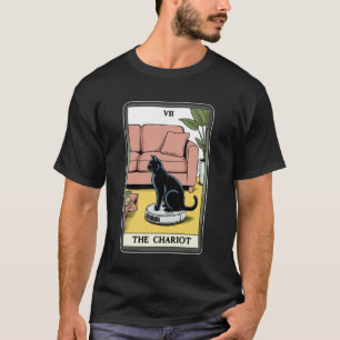 Tarot Card The Chariot Cat Robot Vacuum Cleaner Fu T-Shirt