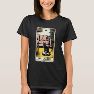 Tarot Card The Chariot Cat Robot Vacuum Cleaner Fu T-Shirt