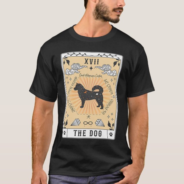 Tarot Card The Dog East Siberian Laika Celestial G T-Shirt (Front)
