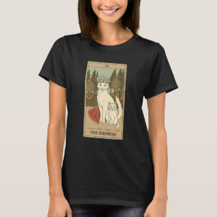 Tarot Card The Empress And Cat Cosmic Graphic Cats T-Shirt