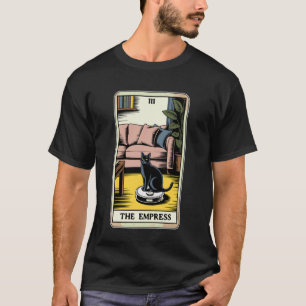 Tarot Card The Empress Cat On Robot Vacuum Cleaner T-Shirt