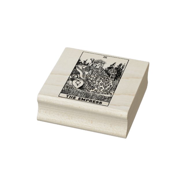 Tarot Card: The Empress: Personalised Text Rubber Stamp (Stamp)
