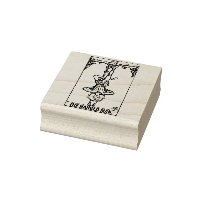 Tarot Card: The Hanged Man: Personalised Text Rubber Stamp (Stamp)