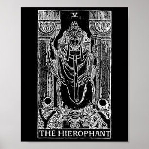 Tarot Card The Hierophant - The Pope Occult Gift  Poster