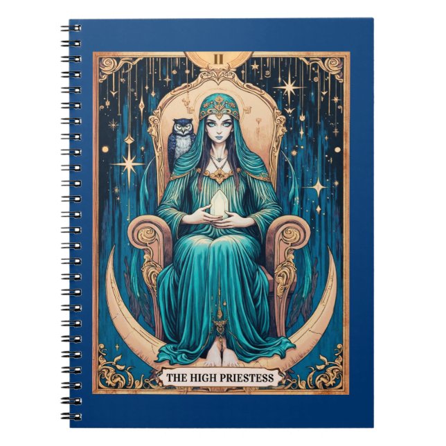 Tarot Card, the High Priestess 2 Notebook (Front)