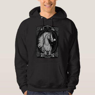 Tarot Card The Horse Celestial Horse Occult Witch Hoodie