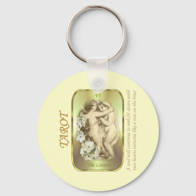 Tarot Card - The Lovers Key Ring (Front)