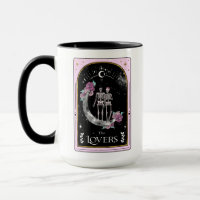 Tarot Card The Lovers Moon Pink Witchy Celestial