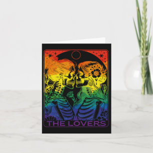 Tarot Card The Lovers Rainbow Kissing Lesbian Skel