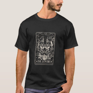 Tarot Card The Lovers Rainbow Kissing Lesbian Skel T-Shirt