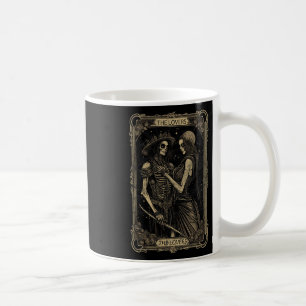 Tarot Card The Lovers Skeleton Goth Skull Hallowee Coffee Mug