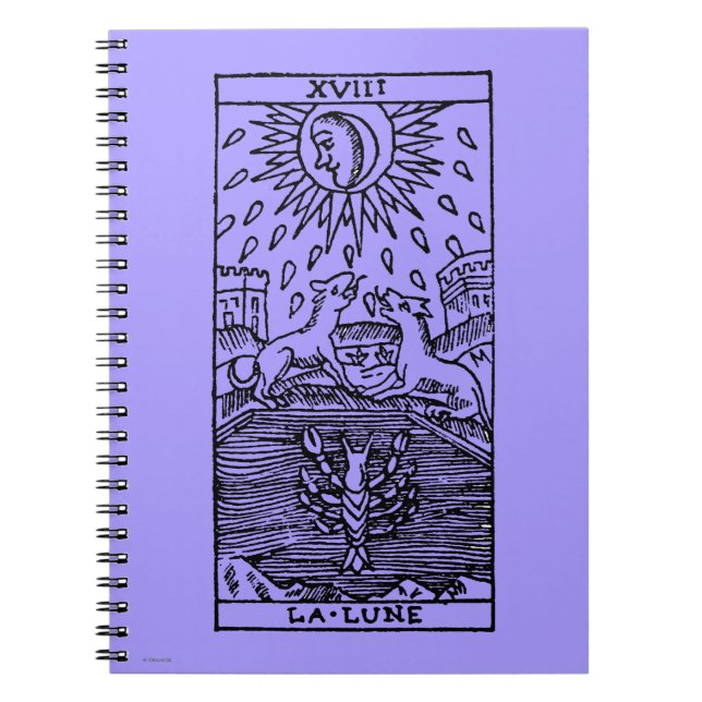 Tarot Card: The Moon Notebook (Front)