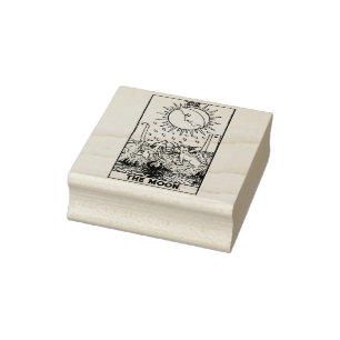 Tarot Card: The Moon: Personalised Text Rubber Stamp