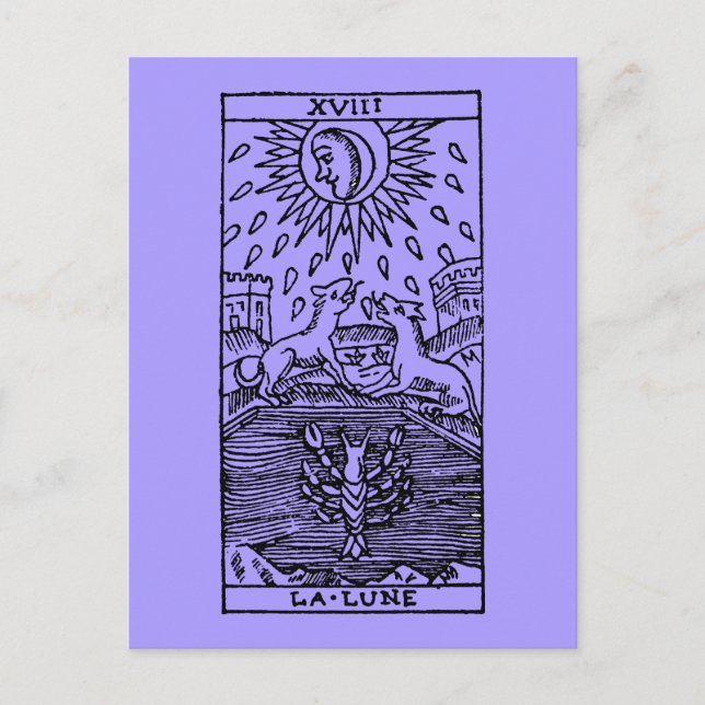 Tarot Card: The Moon Postcard (Front)