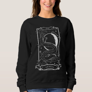 Tarot Card The Moon Xviii Dragon Fantasy Style Sweatshirt