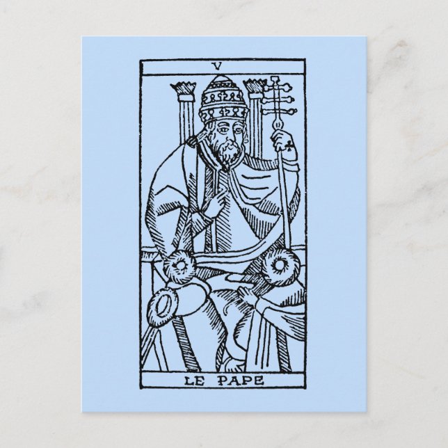 Tarot Card: The Pope Postcard (Front)