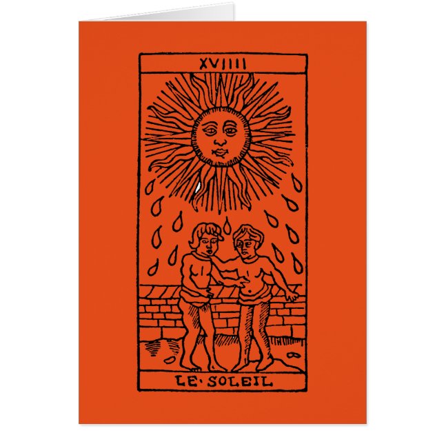 Tarot Card: The Sun (Front)
