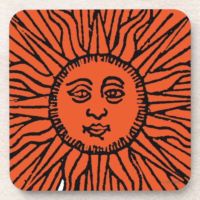 Tarot Card: The Sun Coaster (Front)