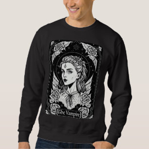Tarot Card The Vampire Occult Gothic Witch Sweatshirt