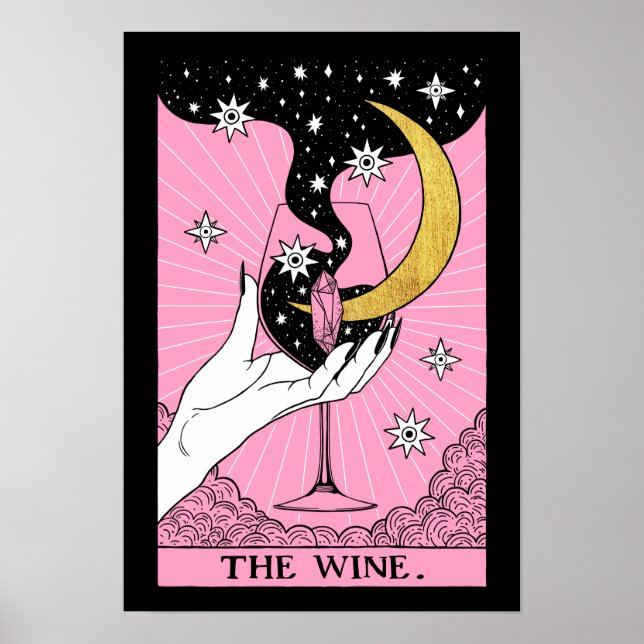 Tarot card the Wine Poster (Front)