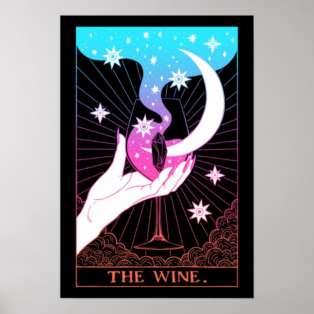 Tarot card the Wine Poster (Front)