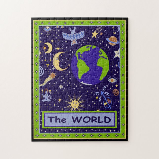 TAROT CARD - THE WORLD JIGSAW PUZZLE (Vertical)