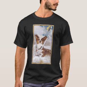 Tarot Card Two of Swords And Dog Cosmic Graphic Do T-Shirt