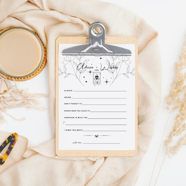 Tarot Card | Wedding | Couples Advice Card B+W (Creator Uploaded)