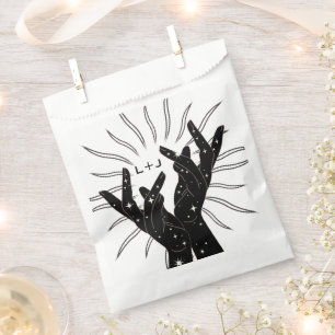 Tarot Cards Bridal Shower Wedding Modern B+W Favour Bag