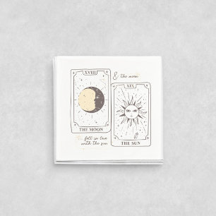 Tarot Cards   Bridal Shower   Wedding   Neutrals Napkin