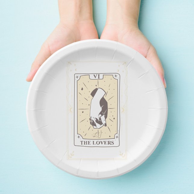 Tarot Cards | Bridal Shower | Wedding | Neutrals Paper Plate (Creator Uploaded)